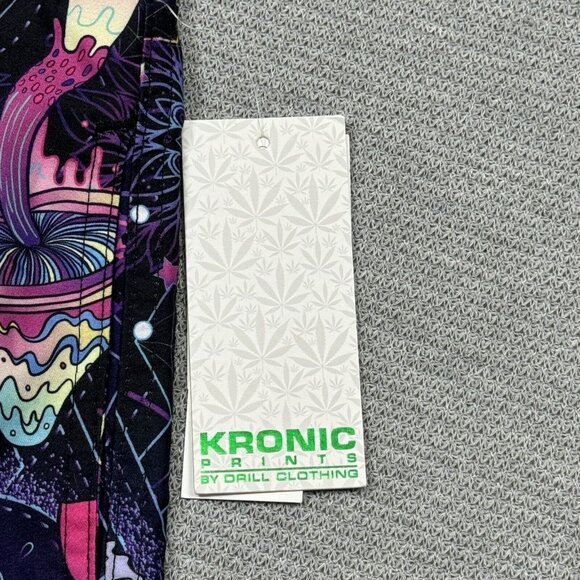 Kronic Prints Drill Clothing Mens Psychedelic Mushroom Board Shorts Size S NWT - Picture 8 of 15